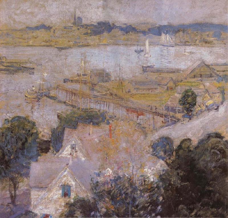 John Henry Twachtman Gloucester Harbor oil painting image